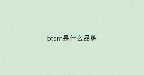 btsm是什么品牌