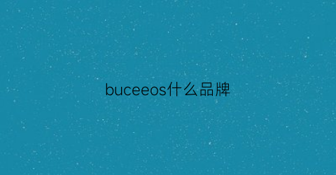 buceeos什么品牌(buss是什么品牌)