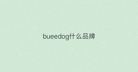 bueedog什么品牌(buruige是什么牌子)