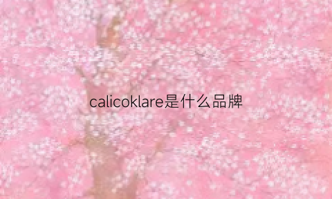 calicoklare是什么品牌(calienklieo是什么牌子)