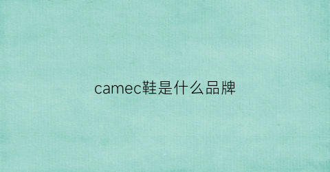 camec鞋是什么品牌(cam是什么牌子的鞋)