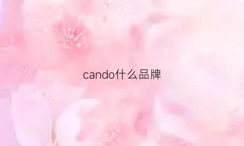 cando什么品牌(cantwo什么牌子)