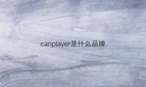 canplayer是什么品牌