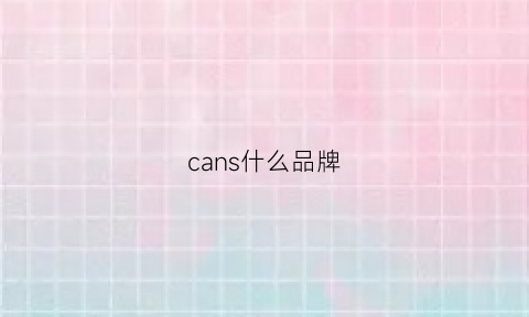 cans什么品牌(canasin是什么牌子)