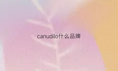 canudilo什么品牌(canudilo是什么牌子价格查询)