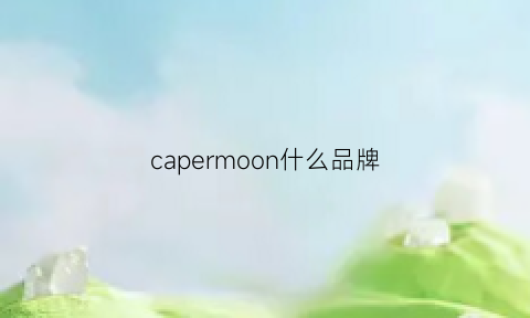 capermoon什么品牌(cavempt什么牌子)