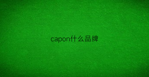 capon什么品牌(capel是什么品牌)