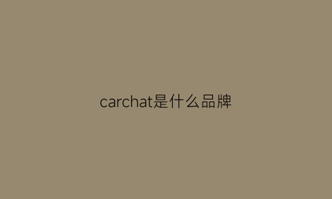 carchat是什么品牌