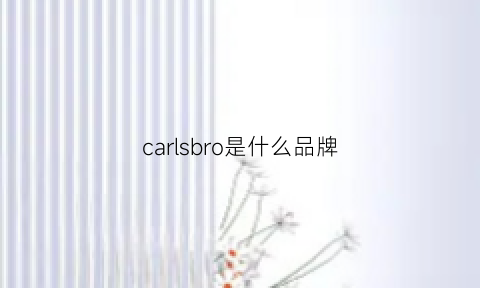 carlsbro是什么品牌(carlisle是什么品牌)