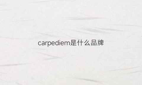 carpediem是什么品牌(carcier是什么品牌)