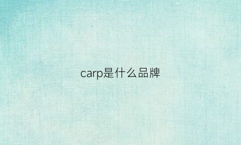 carp是什么品牌(CARP是什么品牌)