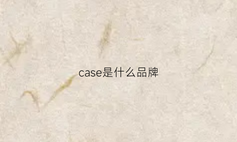 case是什么品牌(caser是什么牌子)