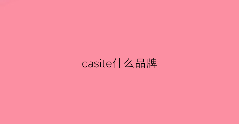 casite什么品牌