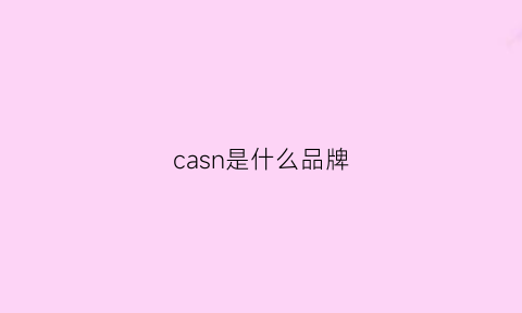 casn是什么品牌