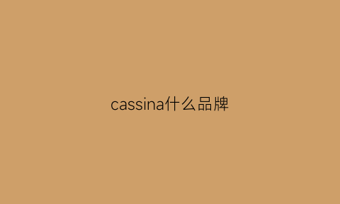 cassina什么品牌(cassae是什么品牌)