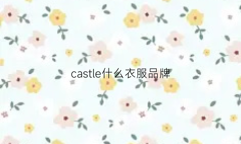 castle什么衣服品牌(caster衣服品牌)