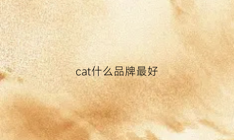 cat什么品牌最好(cat品牌全称)