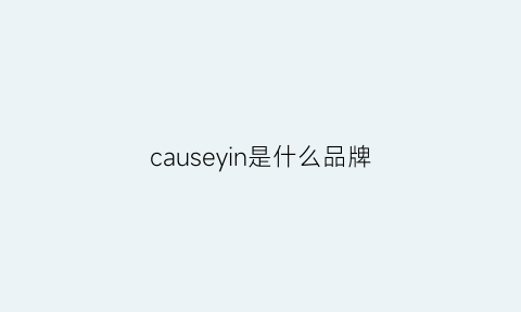 causeyin是什么品牌(cause什么意思中文翻译)