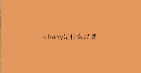 cherry是什么品牌(cherry是啥)