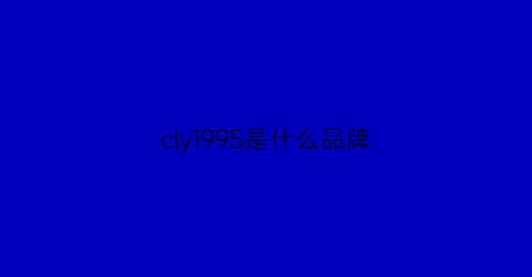 cly1995是什么品牌(cly是什么品牌包包)