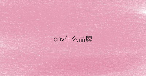 cnv什么品牌(cnlv是什么牌子)