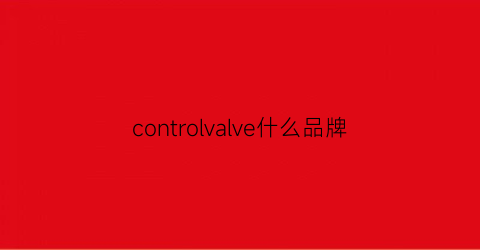 controlvalve什么品牌