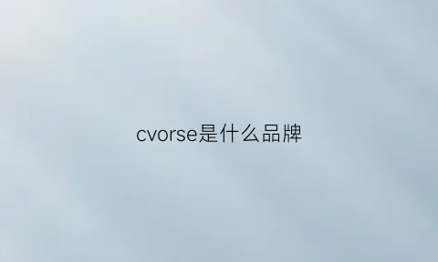 cvorse是什么品牌(cvscvx是什么牌子)