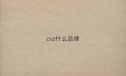 cvz什么品牌(cvvso是什么牌子)