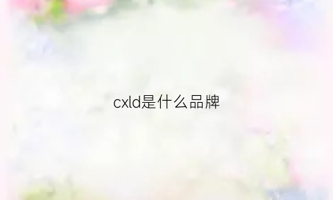 cxld是什么品牌(cxu是什么牌子)