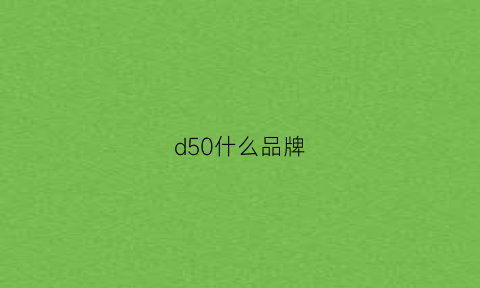 d50什么品牌