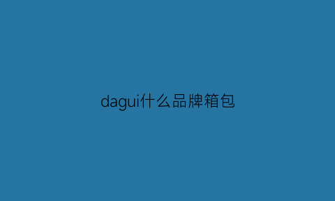 dagui什么品牌箱包(大牌包包品牌有哪些)