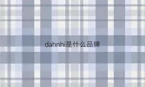 dahnhi是什么品牌