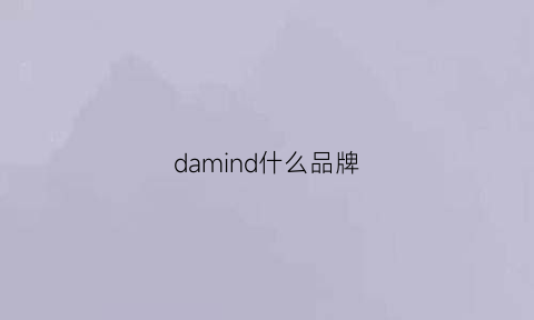 damind什么品牌(dam是什么品牌)