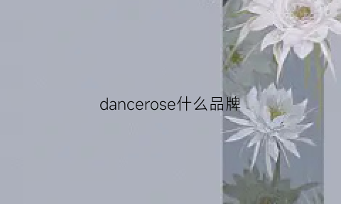 dancerose什么品牌(dancershow是什么牌子)