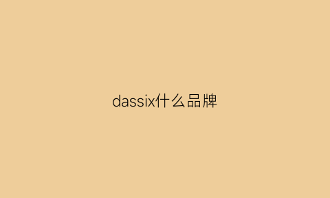 dassix什么品牌