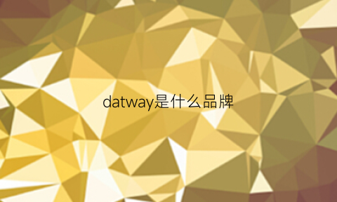 datway是什么品牌