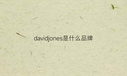 davidjones是什么品牌