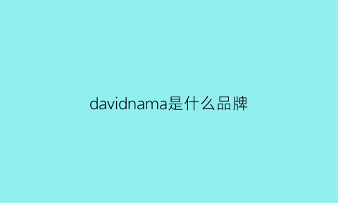 davidnama是什么品牌
