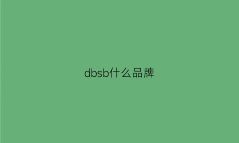 dbsb什么品牌(dbsqszb是哪产的)