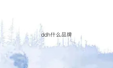 ddh什么品牌