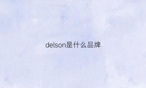 delson是什么品牌(delon是什么牌子)