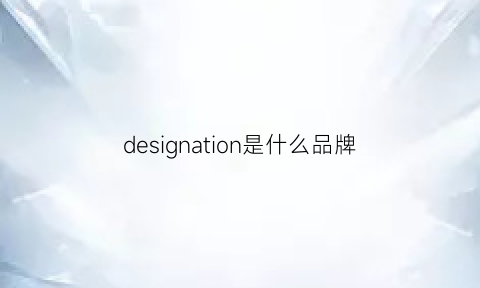 designation是什么品牌