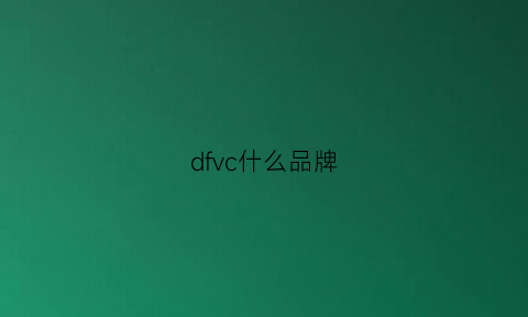 dfvc什么品牌(dfvc是什么品牌)