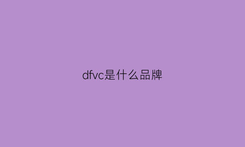 dfvc是什么品牌