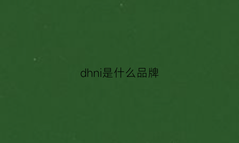 dhni是什么品牌(dhn牌子)