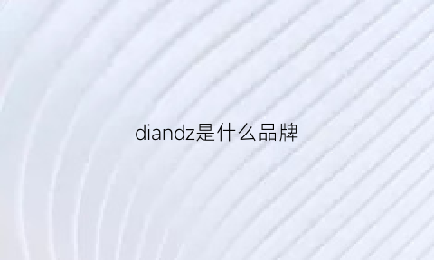 diandz是什么品牌