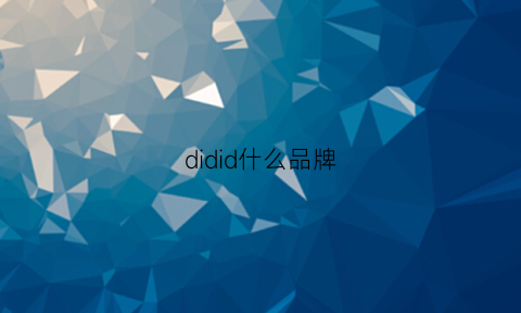 didid什么品牌(dide牌子)