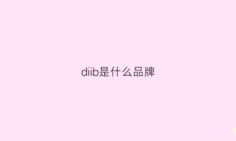 diib是什么品牌(dioi是什么牌子)