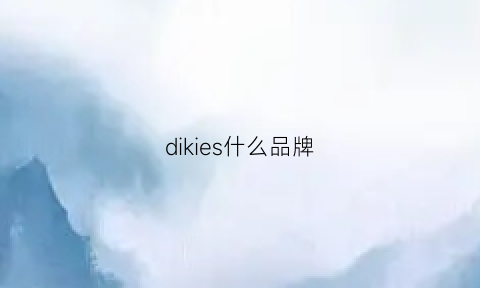 dikies什么品牌(dikies品牌档次价位)