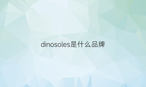 dinosoles是什么品牌